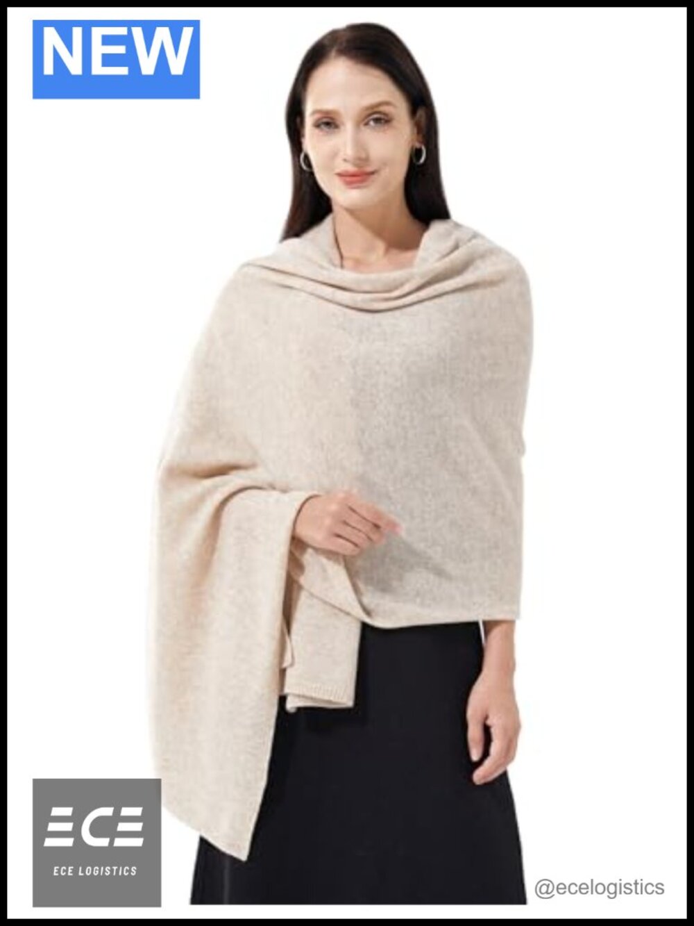 Cashmere Wool Blend Wrap Chic Scarf Stole Pashmina Shawl Travel Extra Large